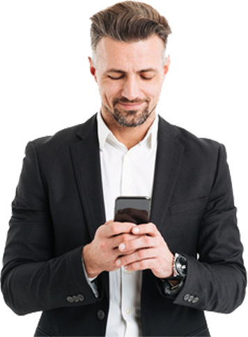 business person with cellphone